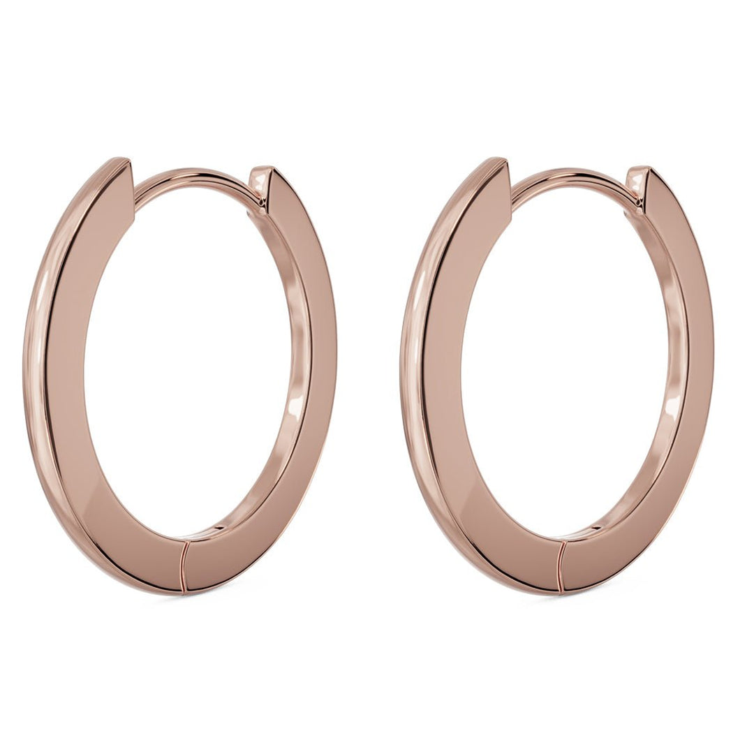 20mm Solid Gold Huggie Hoop Earrings