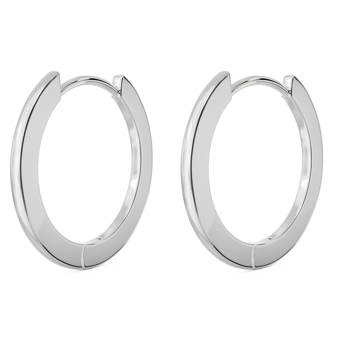 20mm Solid Gold Huggie Hoop Earrings