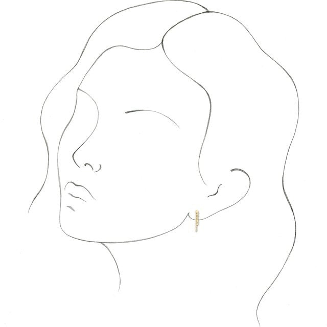 Bead Chain Dangle 14k Gold Earrings