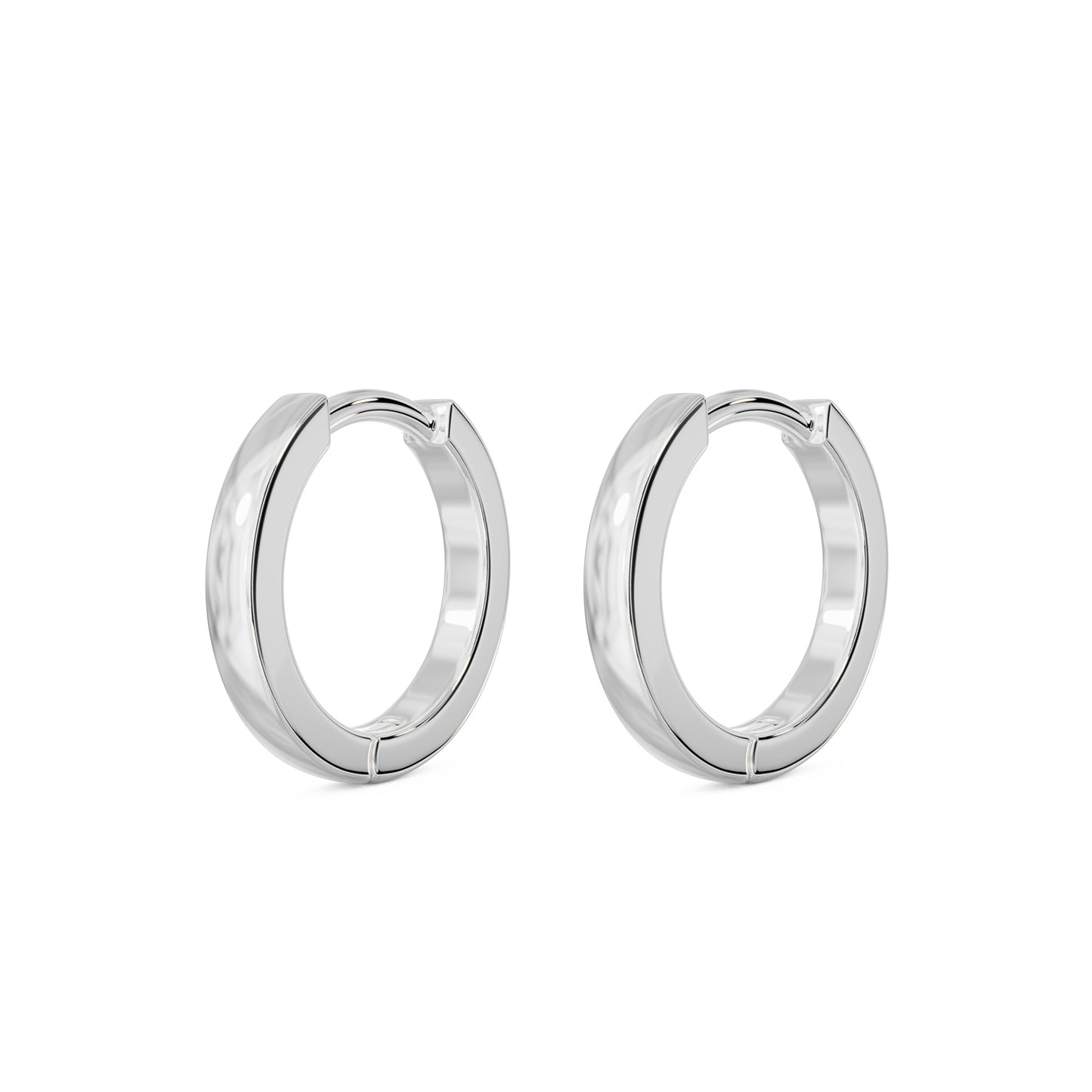 8mm Solid Gold Huggie Hoop Earrings