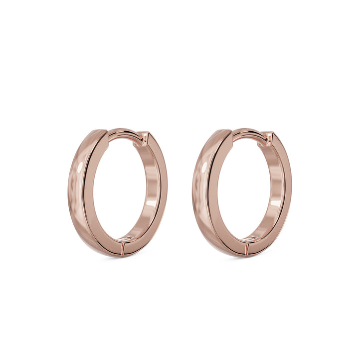 8mm Solid Gold Huggie Hoop Earrings