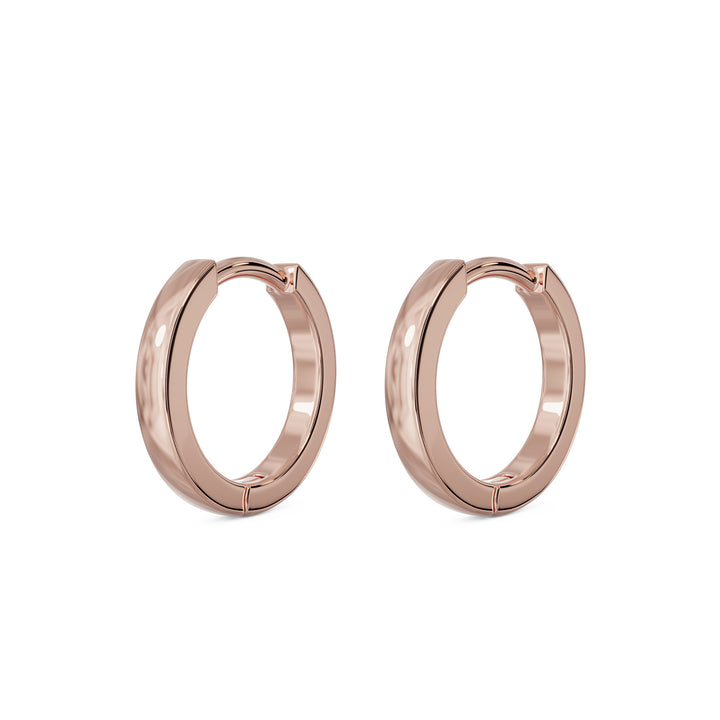 8mm Solid Gold Huggie Hoop Earrings