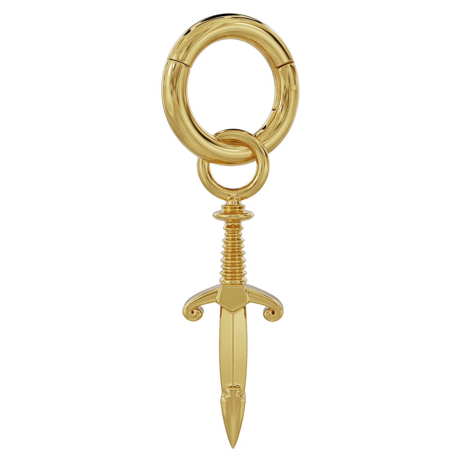 Clicker & Gold Dagger Charm Accessory