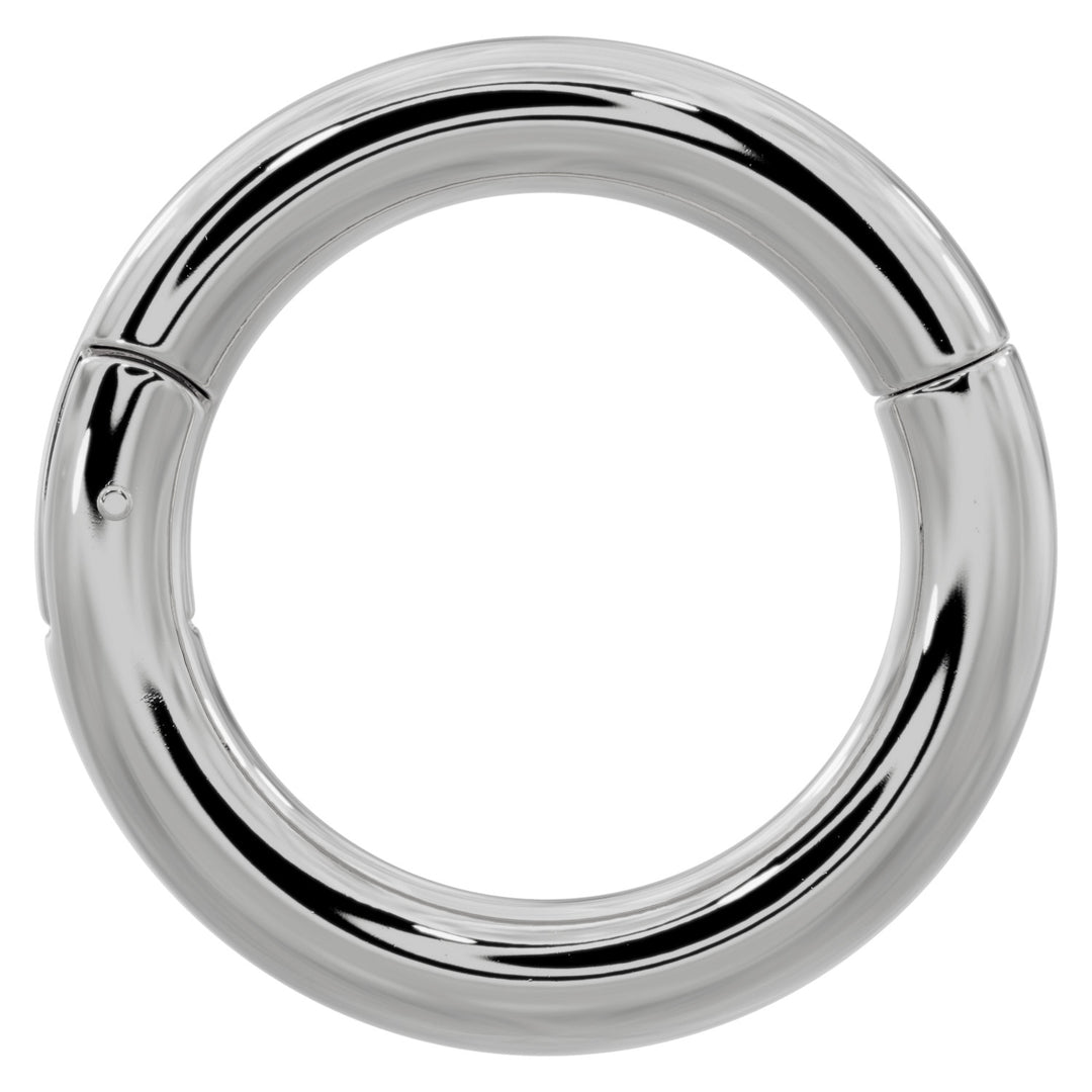 14k Gold Plain Clicker Ring Hoop-14K White Gold   12G (2.0mm)   3 4" (19mm)