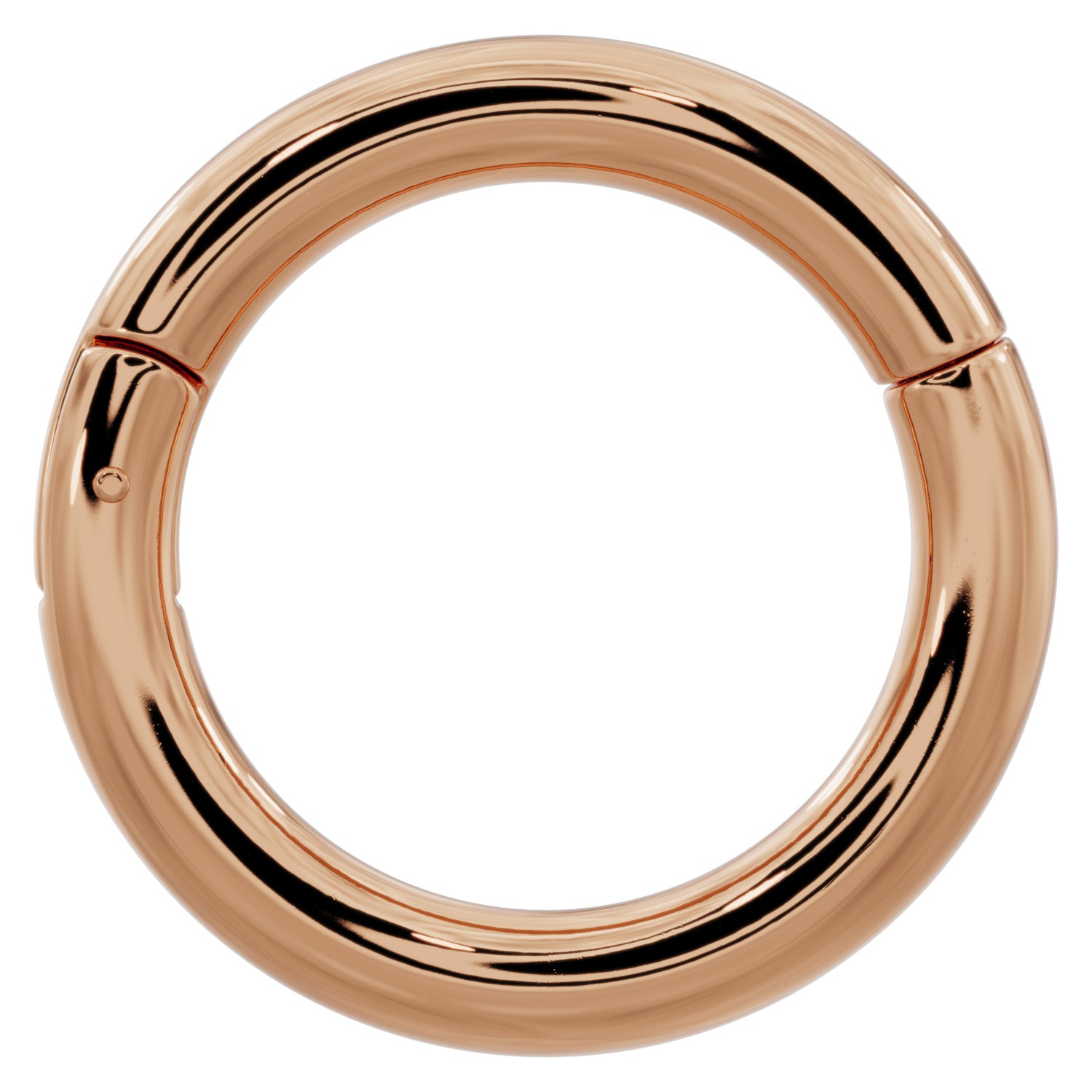 14k Gold Plain Clicker Ring Hoop-14K Rose Gold   16G (1.2mm)   1 2