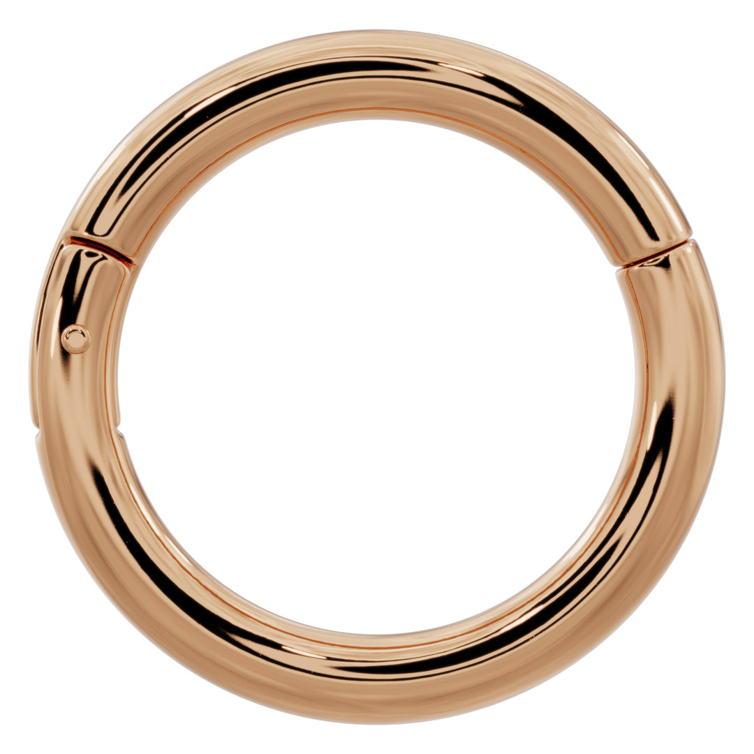 14k Gold Plain Clicker Ring Hoop-14K Rose Gold   16G (1.2mm)   5 8" (16mm)