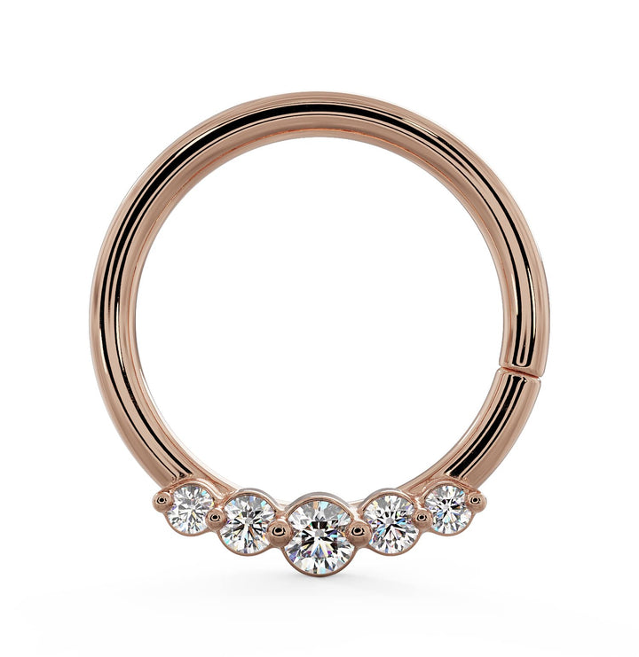 Mini Climber CZ 14K Seam Ring Hoop