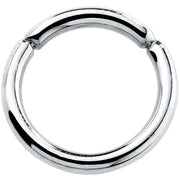14K white gold segment ring front view showing polished finish and segmented closure detail