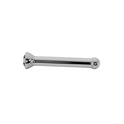 Side profile of white gold blue diamond nose bone stud showing full straight post and ball end