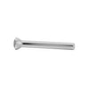 Side view of white gold black diamond nose bone stud showing full straight post length