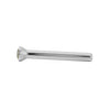Side profile of white gold yellow diamond bezel nose stud showing full straight post length