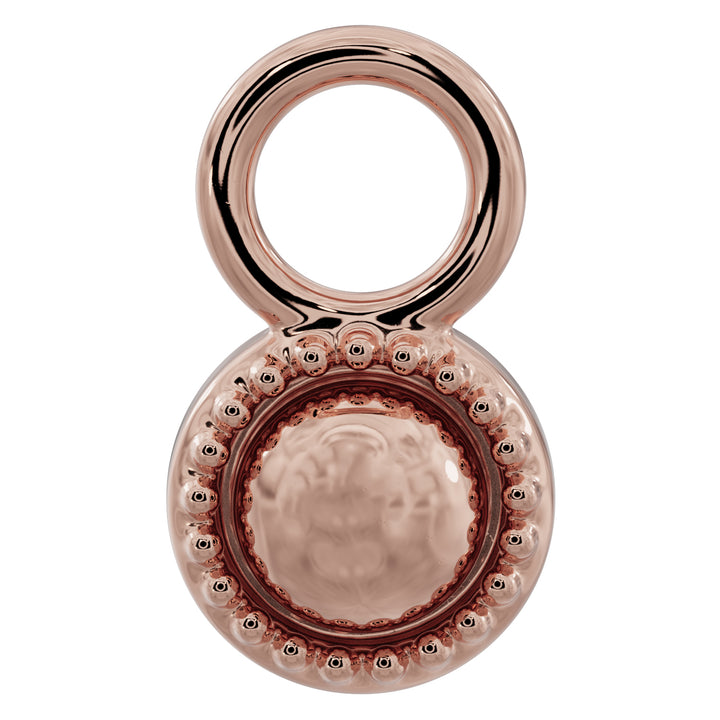 Milgrain Charm Accessory for Piercing Jewelry-14K Rose Gold