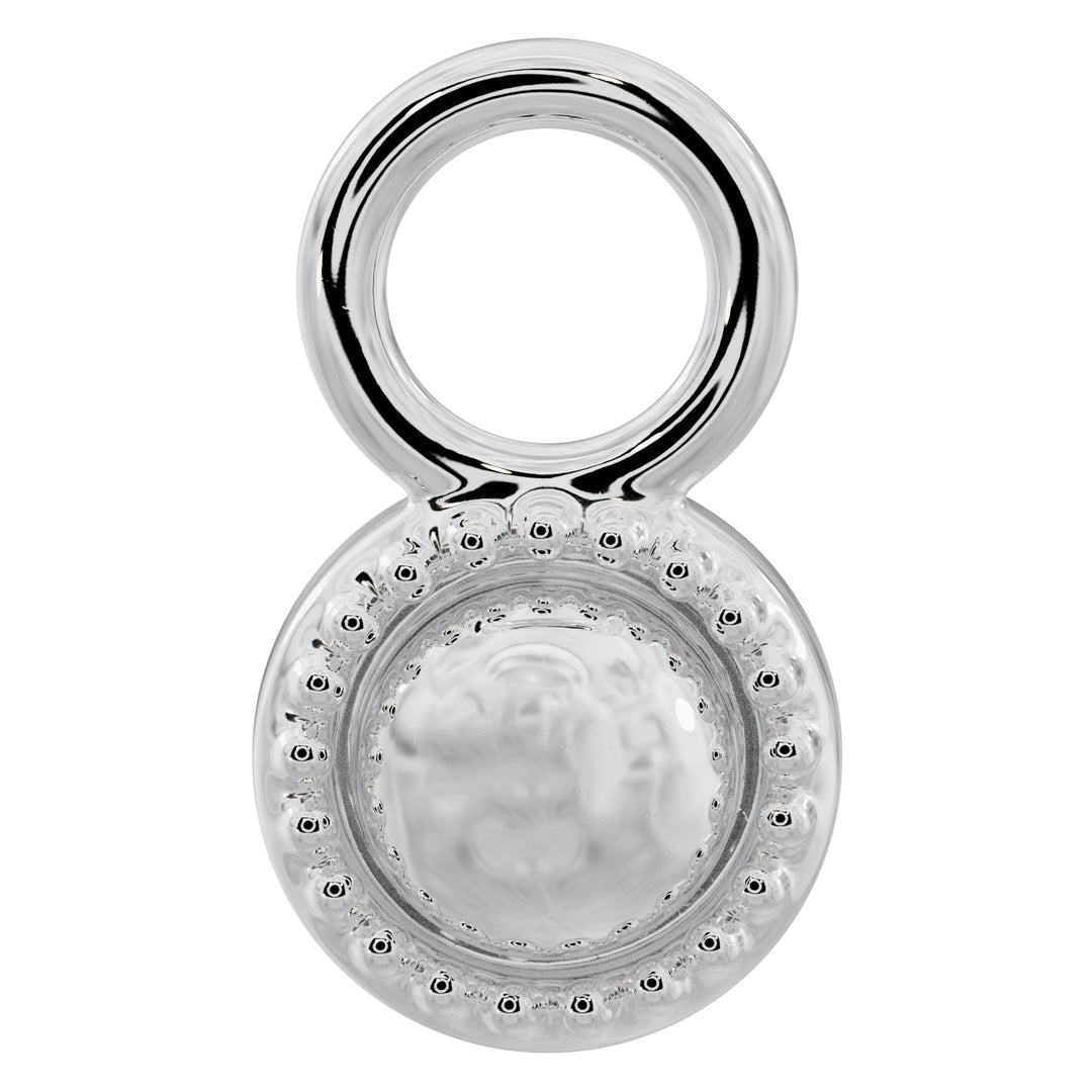 Milgrain Charm Accessory for Piercing Jewelry-950 Platinum