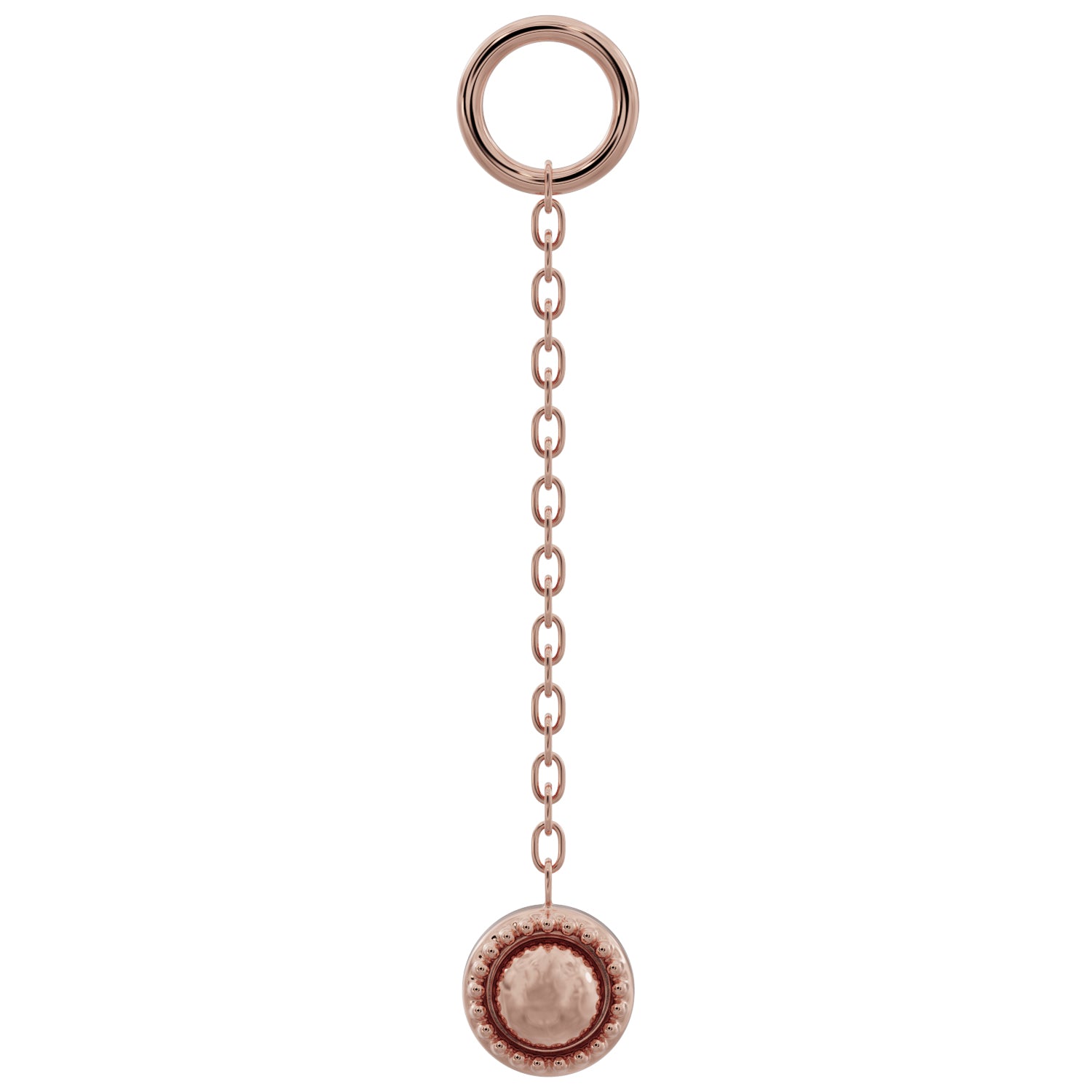 Milgrain Chain Accessory-Long   14K Rose Gold