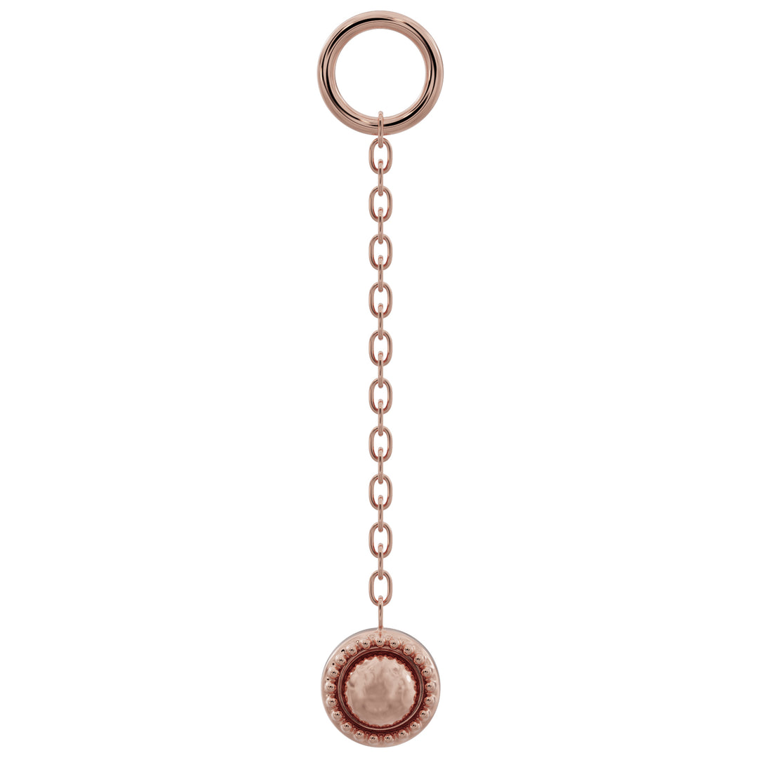 Milgrain Chain Accessory-Long   14K Rose Gold