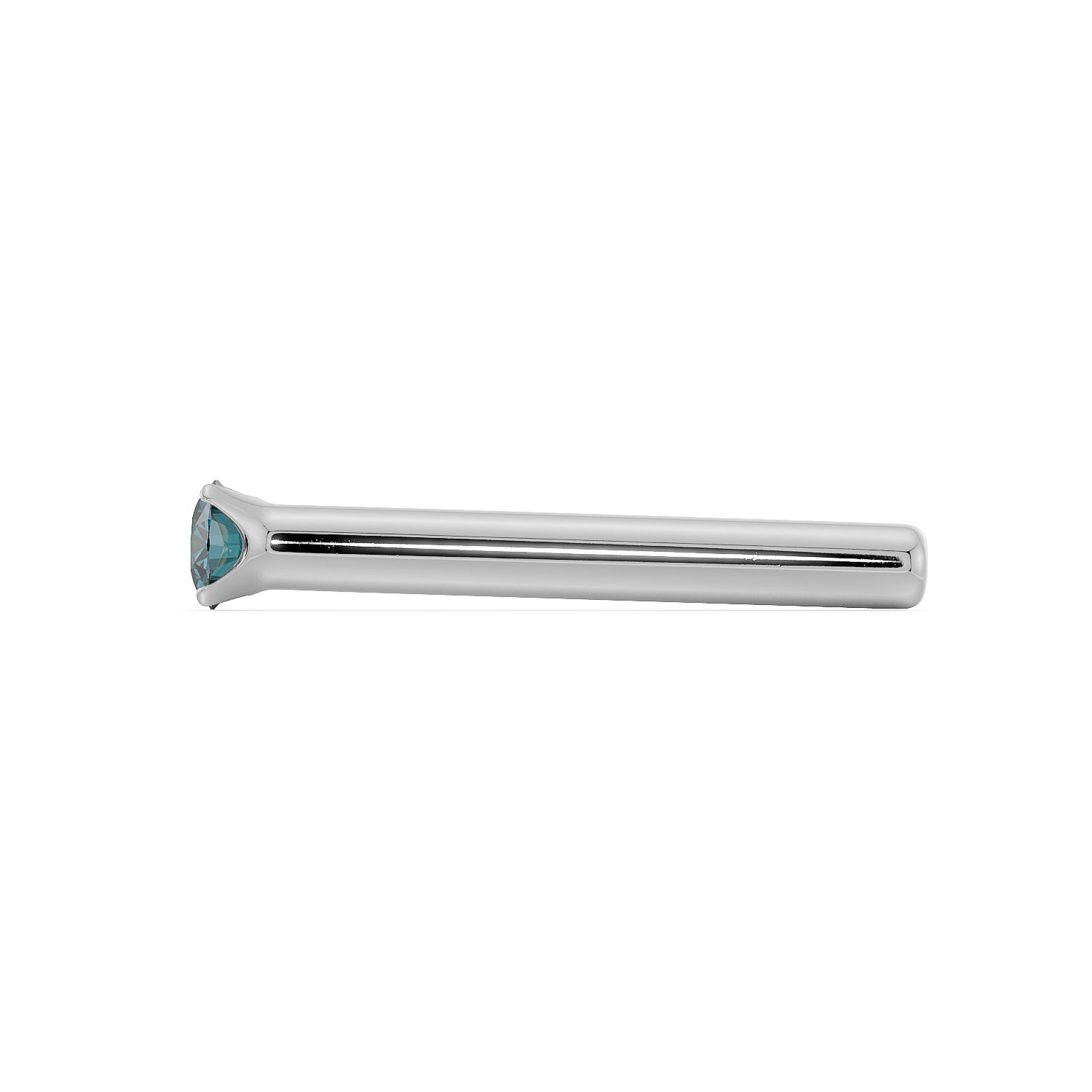 1.5mm Blue Diamond Prong Nose Ring Stud