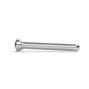 Platinum 1.5mm diamond bezel nose bone stud, side profile showing straight post and ball end
