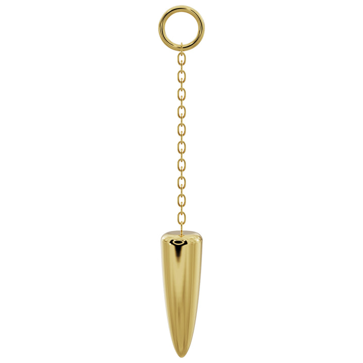 Long Spike Chain Accessory-Long   14K Yellow Gold
