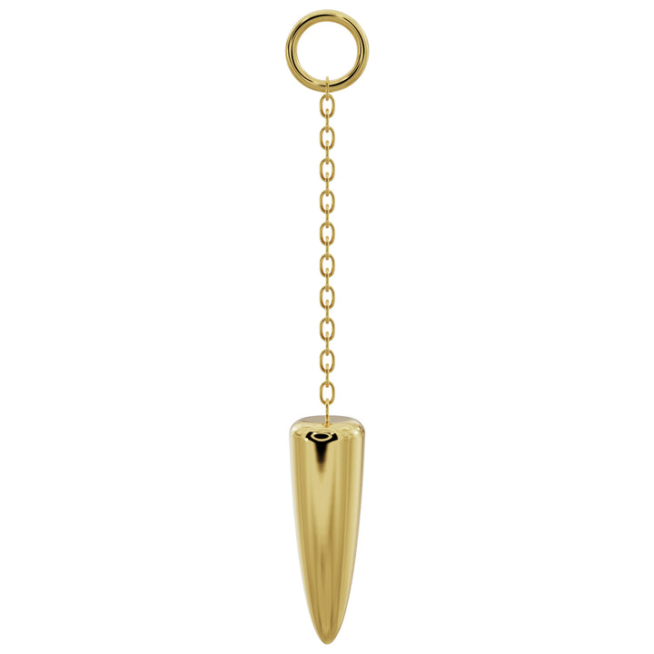 Long Spike Chain Accessory-Long   14K Yellow Gold