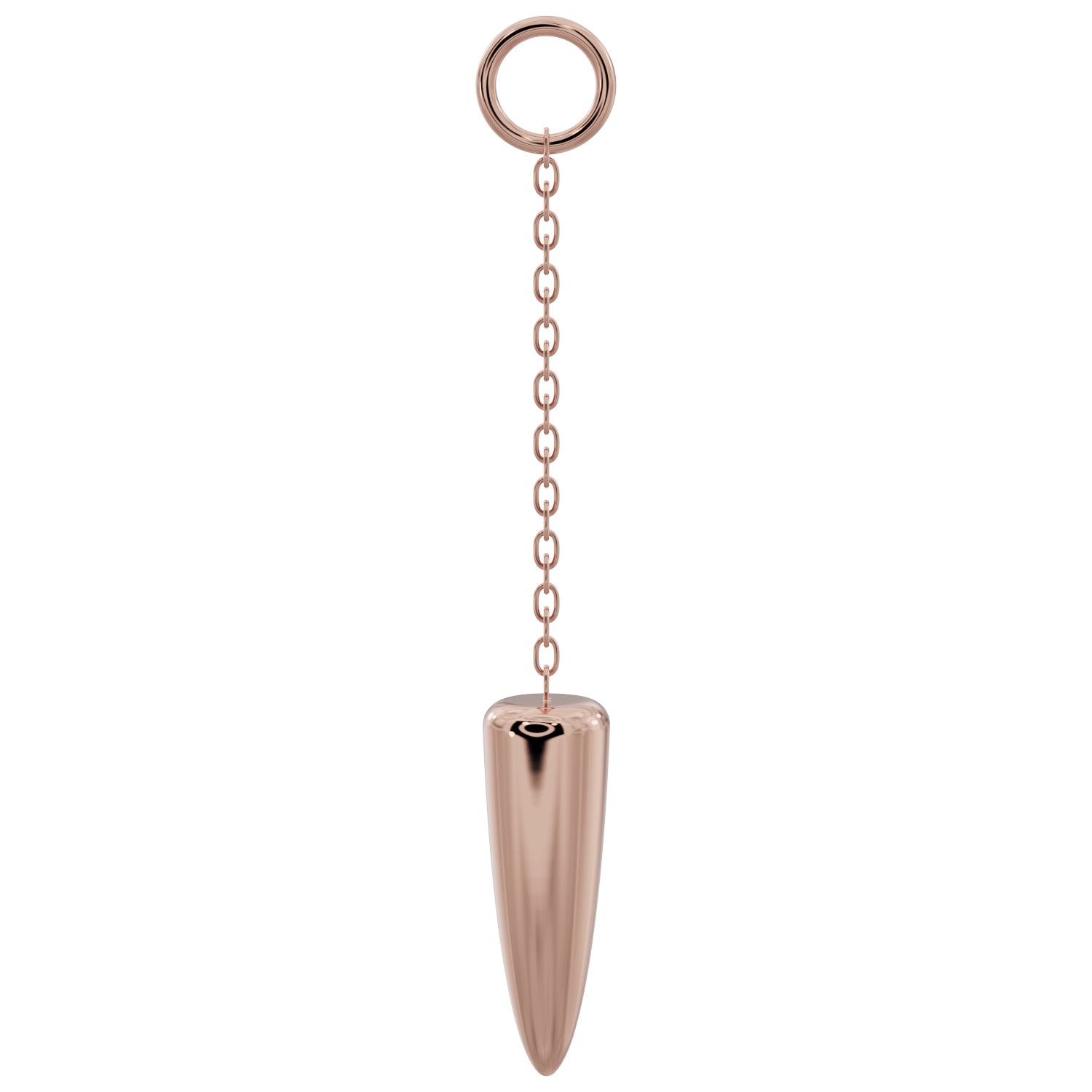 Long Spike Chain Accessory-Long   14K Rose Gold