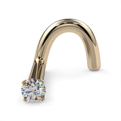 14k Yellow Gold / Twist / 18G