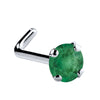 Genuine Emerald 14K Gold Nose Ring