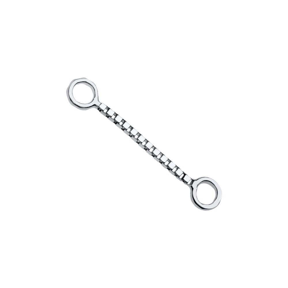 Box Chain Piercing Jewelry Add-on Accessory-White Gold   10mm