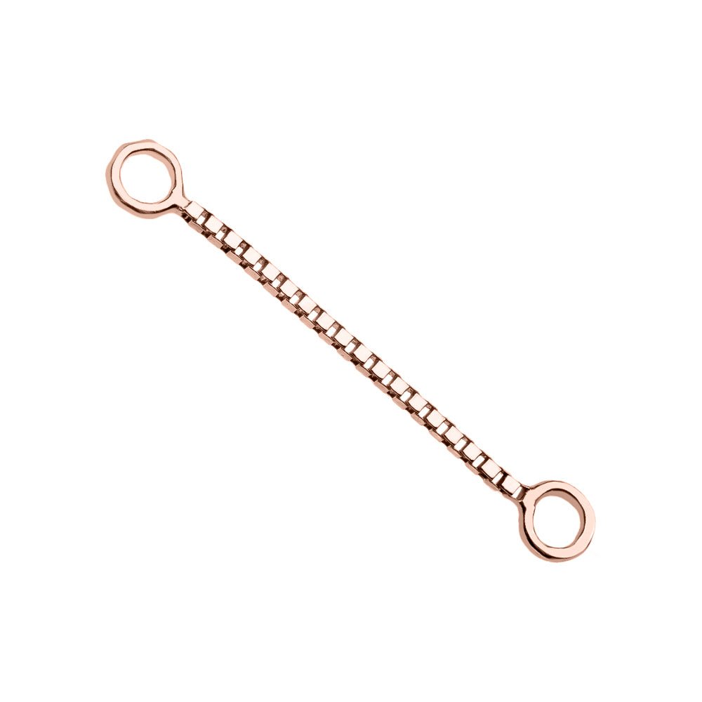 Box Chain Piercing Jewelry Add-on Accessory-Rose Gold   14mm