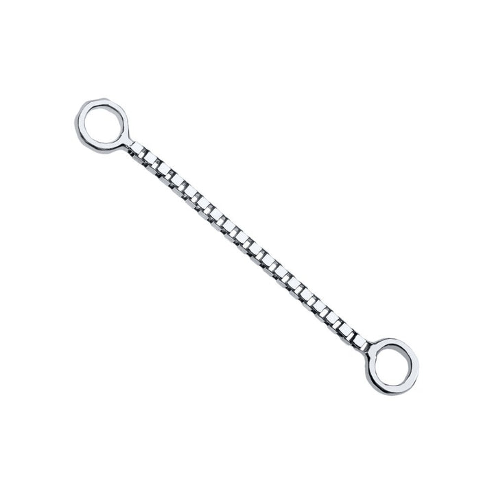 Box Chain Piercing Jewelry Add-on Accessory-White Gold   14mm