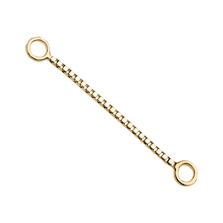 Box Chain Piercing Jewelry Add-on Accessory-Yellow Gold   14mm