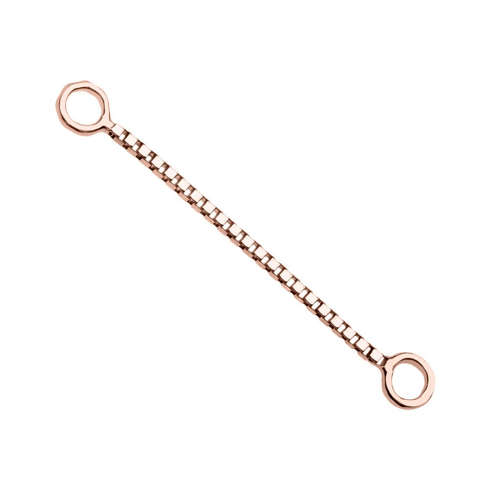 Box Chain Piercing Jewelry Add-on Accessory-Rose Gold   16mm