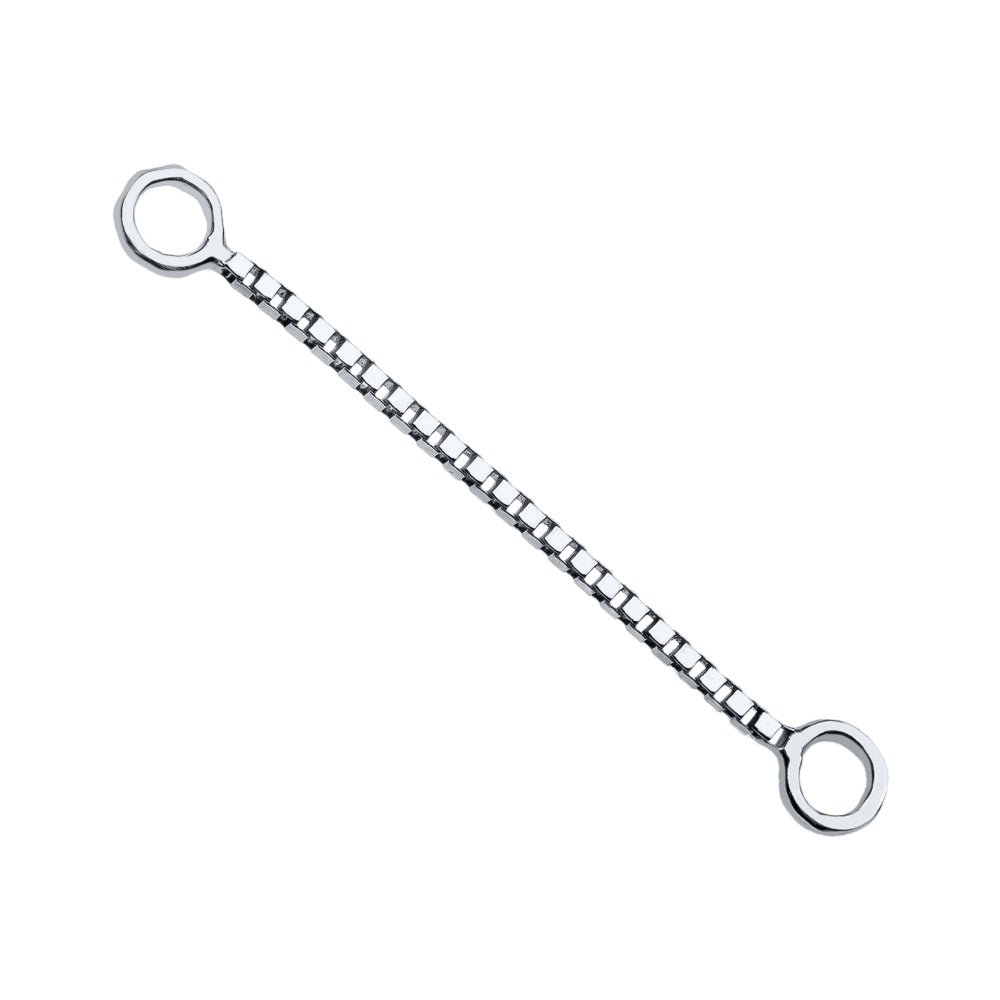 Box Chain Piercing Jewelry Add-on Accessory-White Gold   16mm