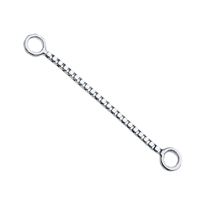 Box Chain Piercing Jewelry Add-on Accessory-White Gold   16mm