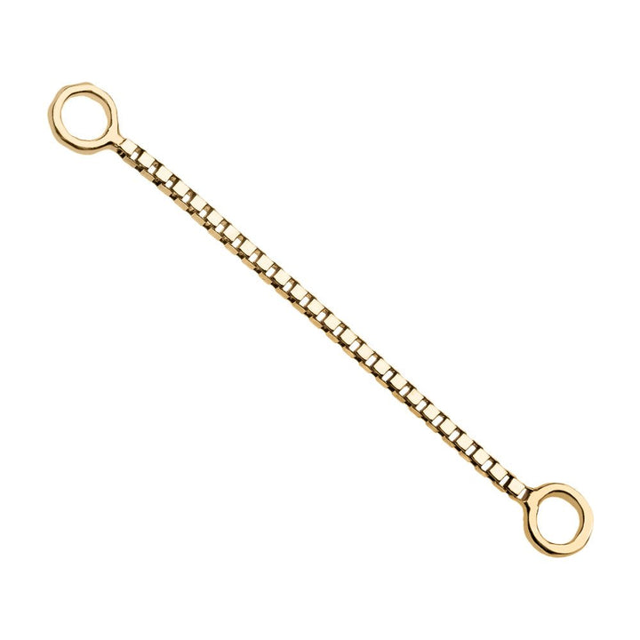Box Chain Piercing Jewelry Add-on Accessory-Yellow Gold   16mm