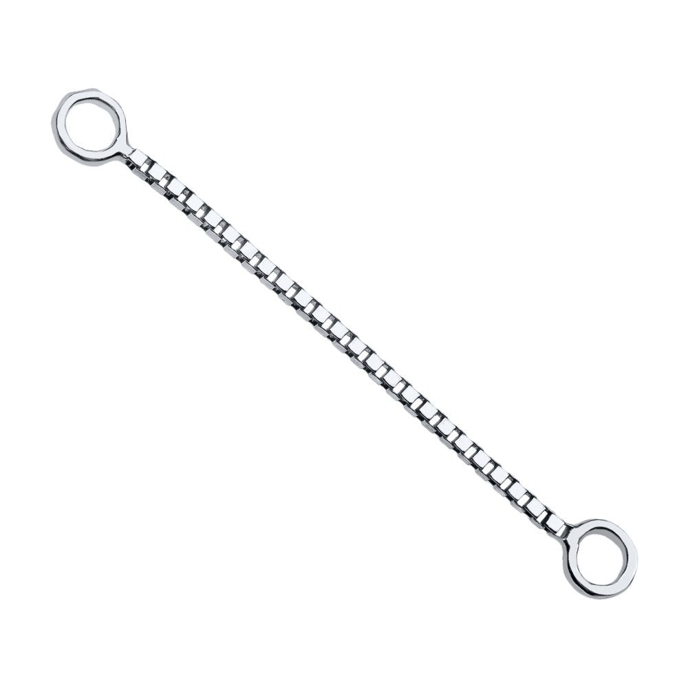 Box Chain Piercing Jewelry Add-on Accessory-White Gold   18mm