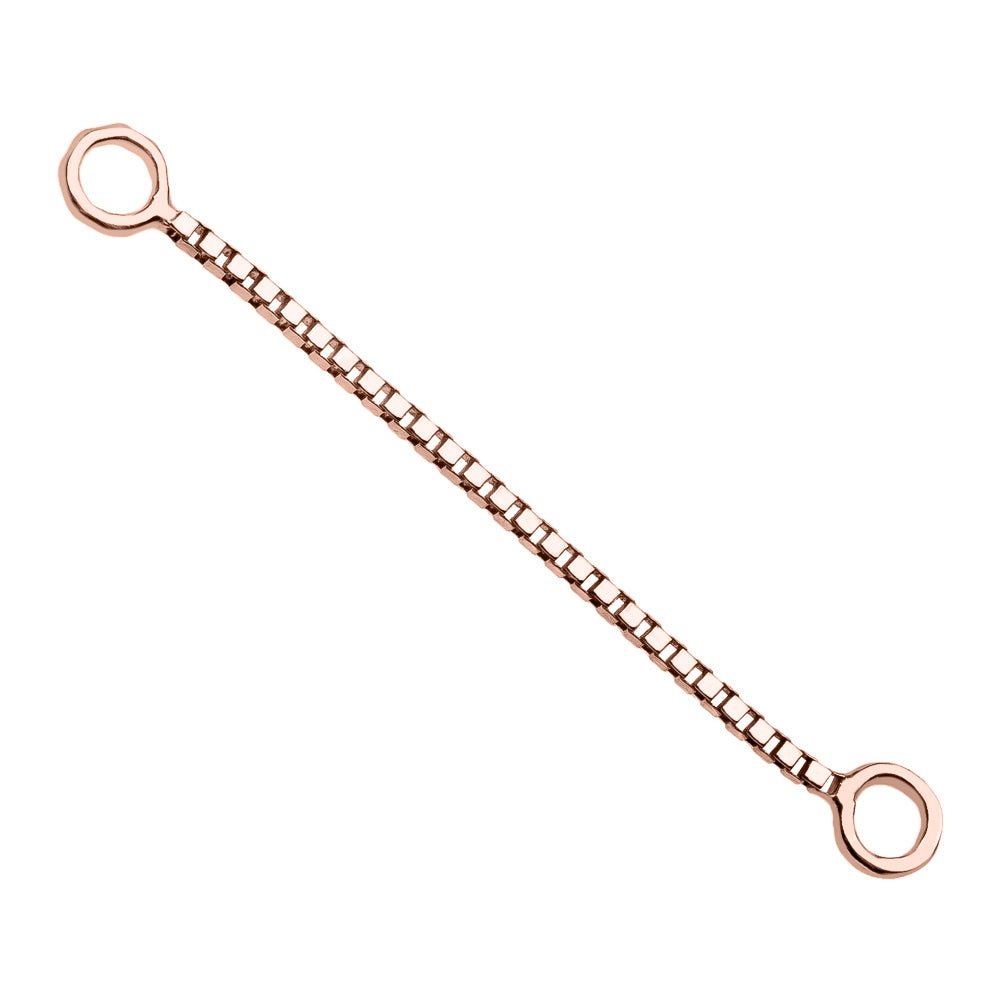 Box Chain Piercing Jewelry Add-on Accessory-Rose Gold   20mm