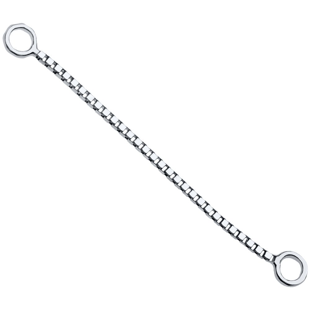 Box Chain Piercing Jewelry Add-on Accessory-White Gold   32mm
