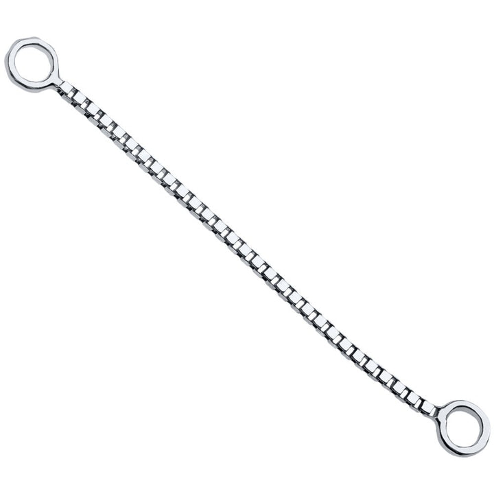 Box Chain Piercing Jewelry Add-on Accessory-White Gold   32mm