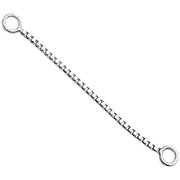 14k rose gold 8mm box chain piercing connector with warm pink tone, shortest rose gold option