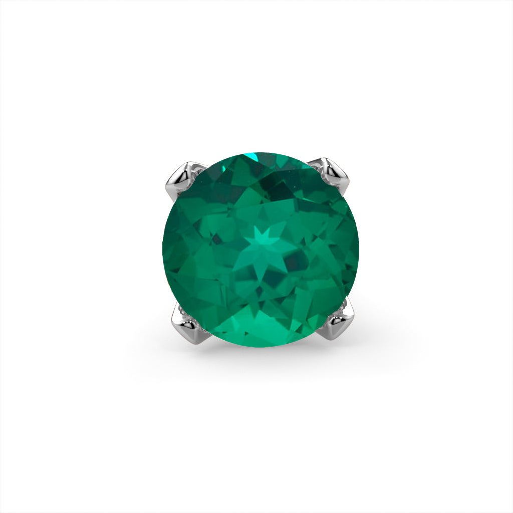 Genuine Emerald 14K Gold Nose Ring