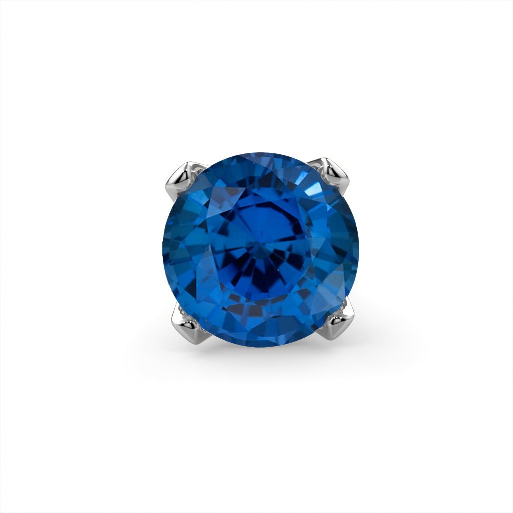 Round Abstract Blue Stone Clip on Nosepin – Myra Online