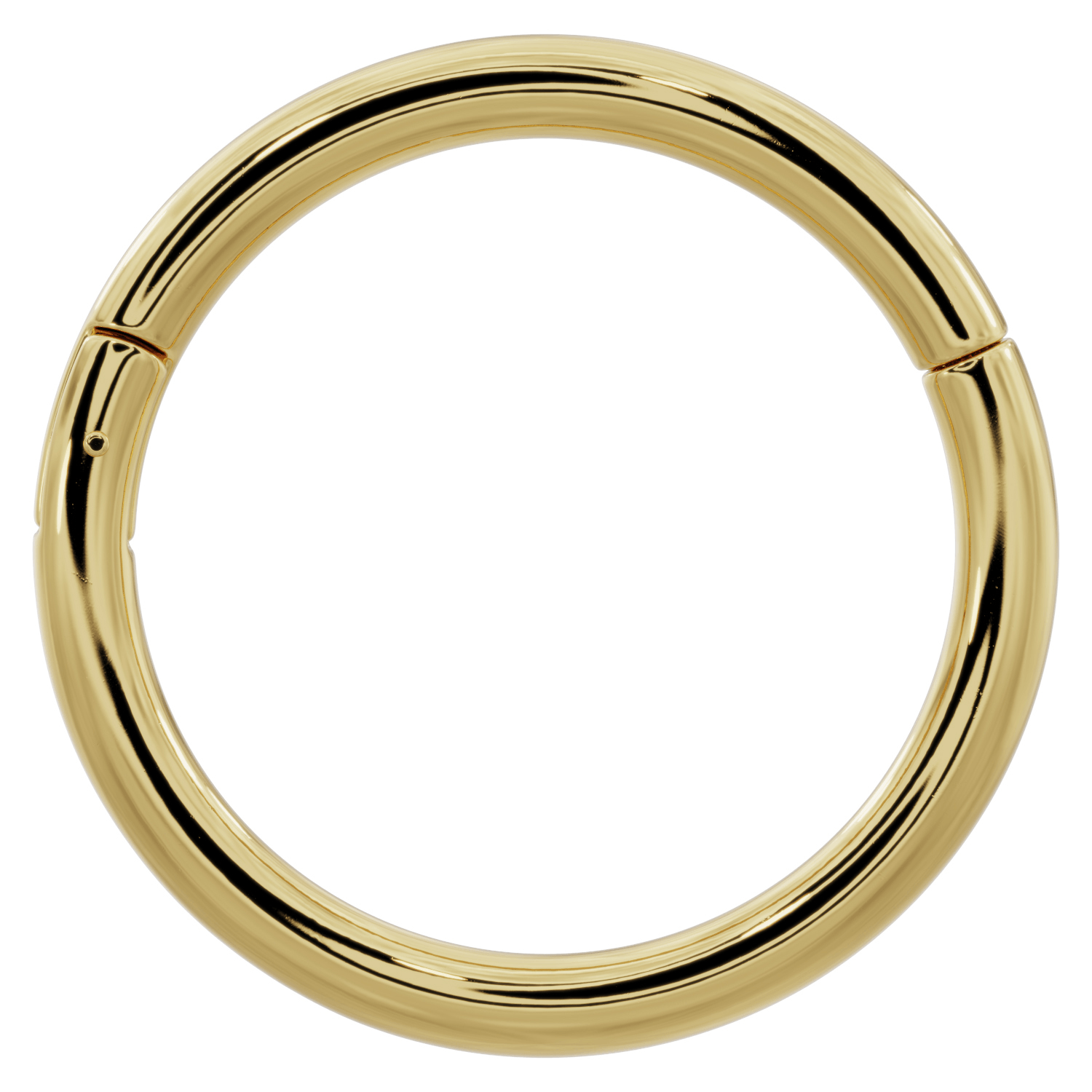 3mm X 40mm 1.5" Plain Shiny Hoop Earrings – Real 14K Yellow Gold, Snap Closure, Free Shipping