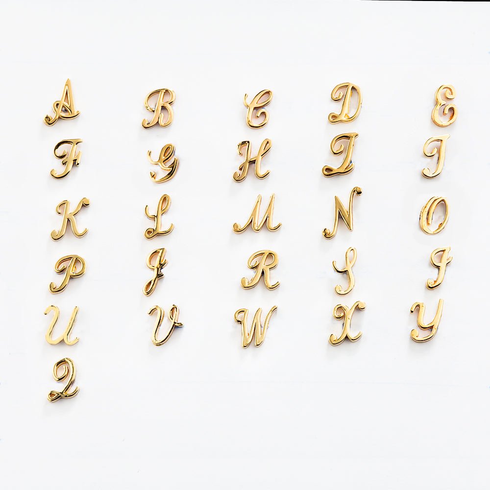 Initial 14K Gold Flat Back Helix Cartilage Stud Or Tragus Earring