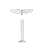 Exploded view of Om flat back stud showing internally threaded end separated from flat back post