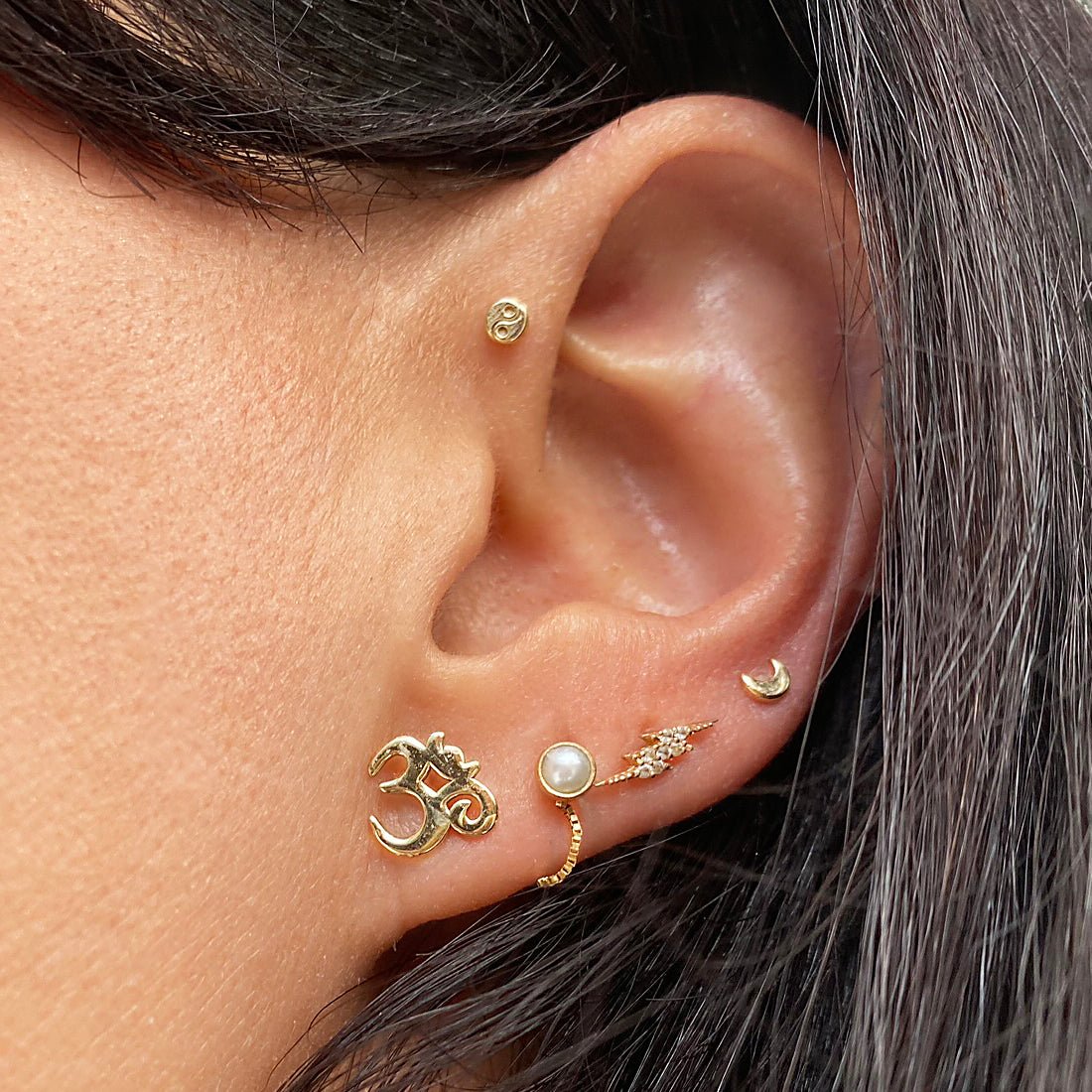 5mm Yin Yang 14k Gold Stud Earring FreshTrends