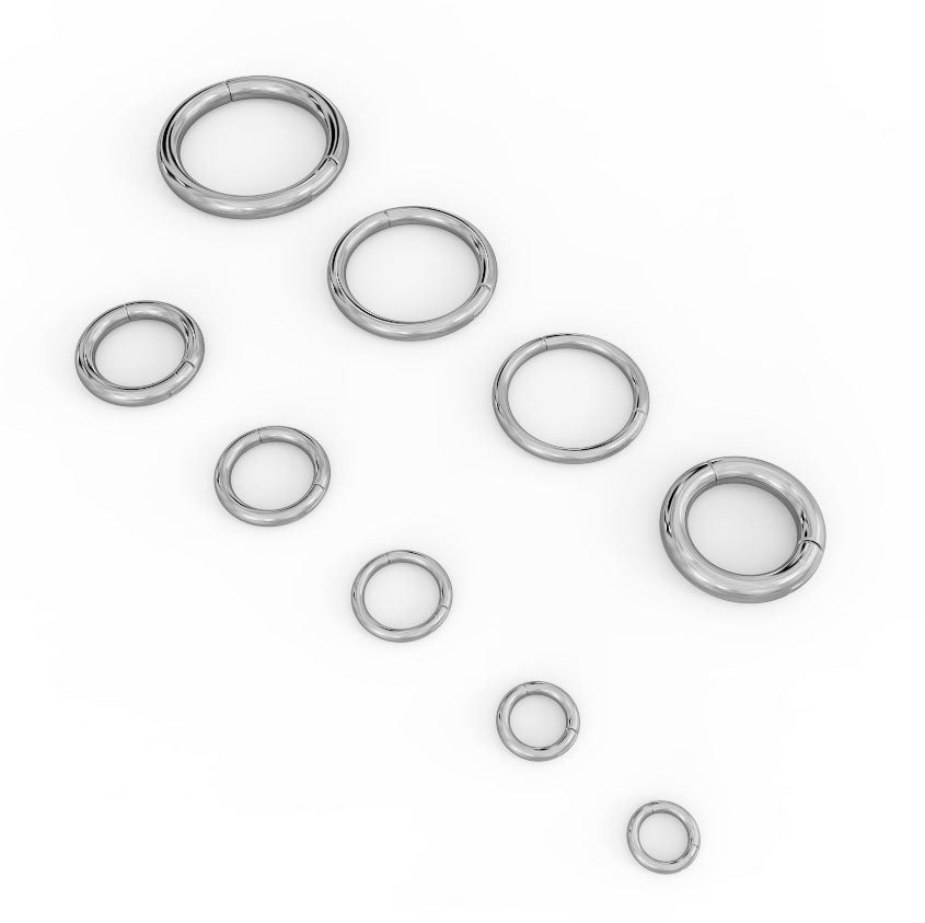 Platinum Plain Clicker Ring Hoop