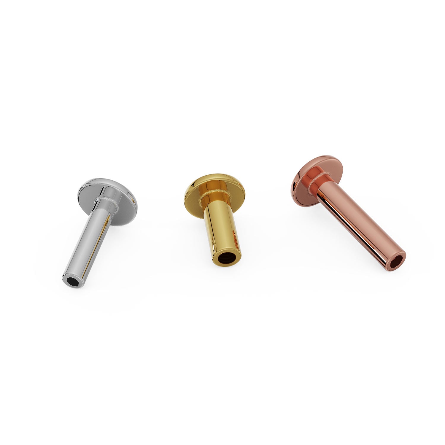 Threadless Push Pin Flat Back Post Replacement 14k Gold