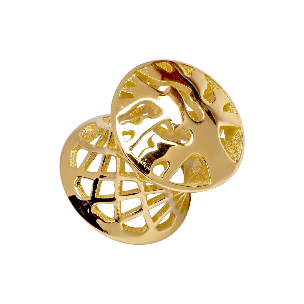 Tree of Life 14k Gold Tunnel Plugs